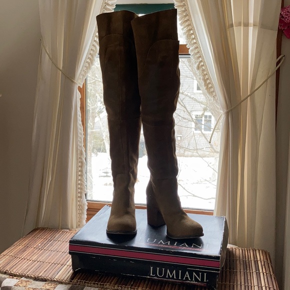 Brown Suede OTK Boots - Picture 10 of 11